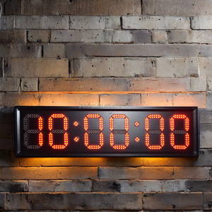 Jhering orologio da parete a Led elettronico a 7 segmenti con segno di cifre Timer per esterno in ferro da fermo montabile - Product Image 5