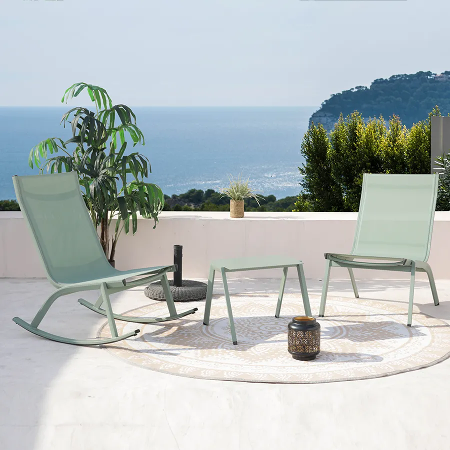 Chaise à bascule de plage, en métal, mobilier d'extérieur très utilisé, 1 pièce, pour cour et jardin