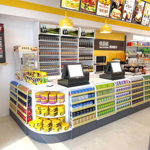 便利店木制收银台柜台前促销展示架 - Product Image 5