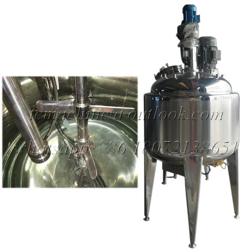 1000L stainless steel chemical Reactor with vacuum pump