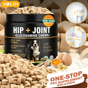 Compléments alimentaires pour la santé des animaux de compagnie, ingrédients naturels, enregistrés par la FDA, avec glucosamine, compléments à mâcher pour les articulations des chiens - Product Image 1