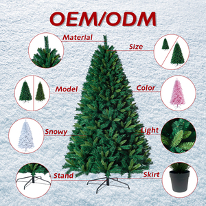 Factory Wholesale Customized Premium PVC PE Mixed Xmas <strong>Tree</strong> Artificial Fat Christmas <strong>Tree</strong> With Metal Stand - Product Image 5