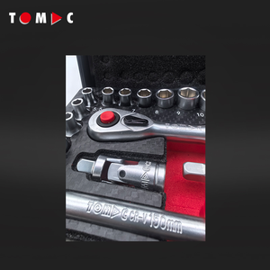 TOMAC 44 adet 1/4 "lokma takımı seti arabalar, motosikletler ve süper ince enjeksiyon durumda ve özelleştirilmiş EVA kakma ile bisikletler için - Product Image 4