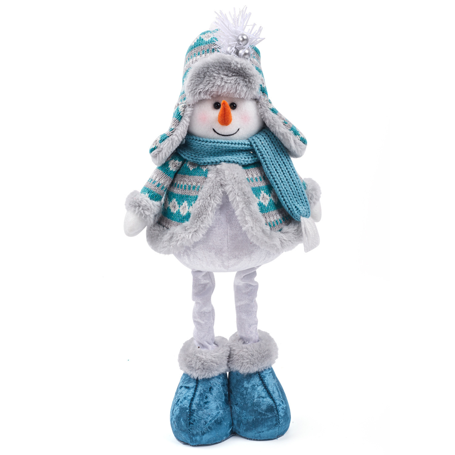 Blue telescopic snowman