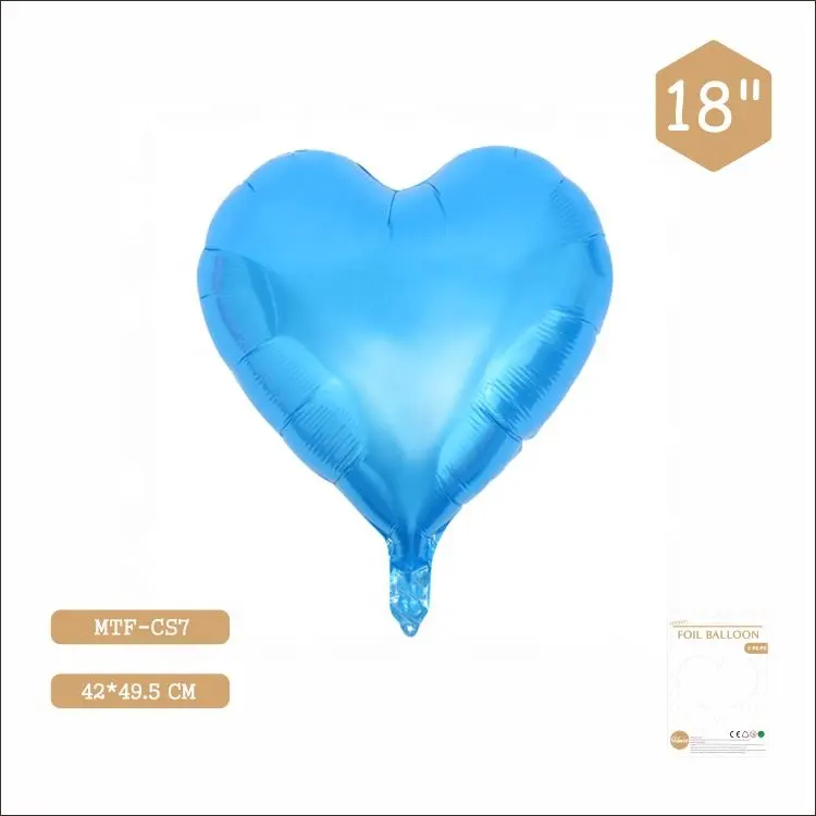 MTF شراء 18 بوصة بلون القلب شكل سلسلة طوق من البالونات الزفاف الجملة ل بالونات معدنية