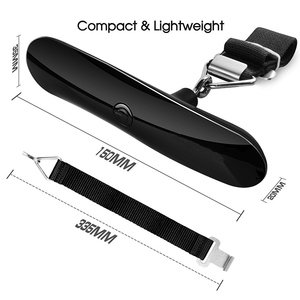 J&amp;R Black Plastic Compact Small Handheld Weight Scale Kilogram Pound Weighing Luggage Scale Digital - Product Image 3