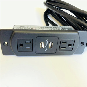 FCC/ETL 认证美式嵌入式电源插头电源插座带 2 个 TR 插座和 2 个分离 USB - Product Image 1