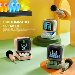 Divoom Ditoo mic Retro piksel sanat BT taşınabilir hoparlör çalar saat DIY <span class=keywords><strong>LED</strong></span> ekran kartı, yeni yıl hediye ev ışık dekorasyonu