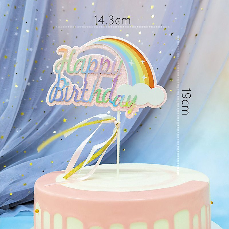 Pink laser hb rainbow insert card