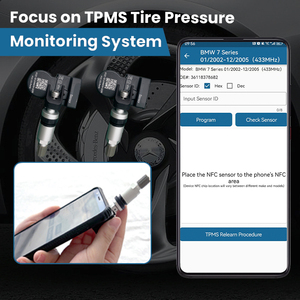 Il più recente programma telefonico NFC TPMS sensore non c' è bisogno di programmatore per auto programmabile sensori di pressione pneumatici universale valvola Tpms sensore - Product Image 4