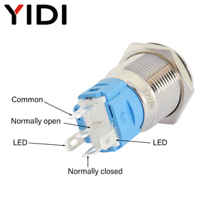 Interruttore a pulsante momentaneo impermeabile Spdt Dpdt On/off interruttore a pulsante a LED in metallo interruttore illuminato 12mm 16mm 19mm 22mm 25mm - Product Image 5