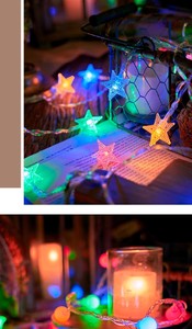 USB Powered 10m dize LED yıldız ışıkları açık partiler ve doğum günü sahne düzeni için sıcak beyaz dekoratif aydınlatma tezgahları - Product Image 6