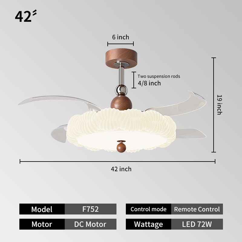 42IN-Wood-Shell-Pendant Mount