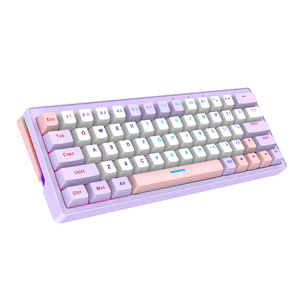 <strong>Custom</strong> 63-Keys RGB Mechanical Gaming <strong>Keyboard</strong> Tri-mode USB Interface Fashion Plastic Hot Swap RGB Mechanical <strong>Keyboard</strong> - Product Image 2