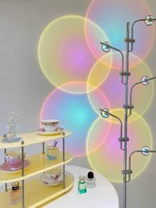 İskandinav Sunset atmosfer zemin lambası lüks aydınlatma yaratıcı Led projeksiyon lambası yatak odası oturma sanat Sunset zemin lambası - Product Image 2