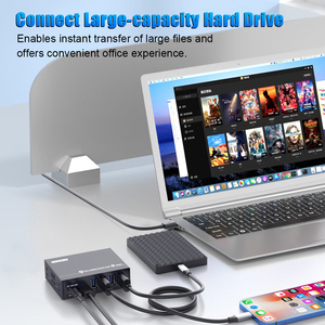 Industrial 4-Port USB 3.2 Gen2 Hub 10Gbps, Type-C Uplink, 12-24V <strong>Input</strong>, Metal Housing - A-4U32M1 - Product Image 3