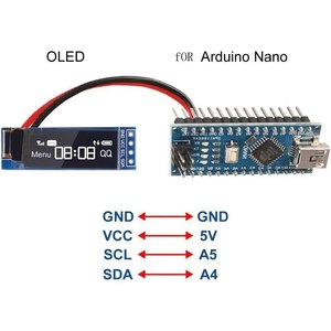 0,91 Zoll I2C OLED-Anzeige modul WEISS/BLAU I2C OLED-Bildschirm treiber DC 3,3 V ~ 5V für Arduino-LCD-Module