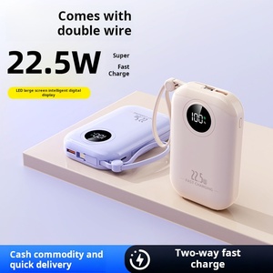 New Arrival Portable 10000mAh Bank Fast Charging 22.5W PD QC3.0 Digital Display <strong>Type</strong>-C <strong>Input</strong> Mobile <strong>Devices</strong> Includes Cable - Product Image 4