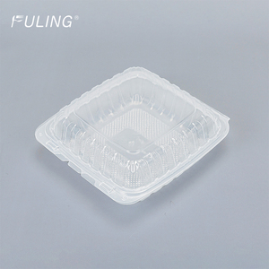 FULING fabrika yüksek kalite çevre dostu paket servis kutusu kapaklı 1 3 bölme çıkar tek kullanımlık Fast Food konteyner 8x8 9x9 - Product Image 3