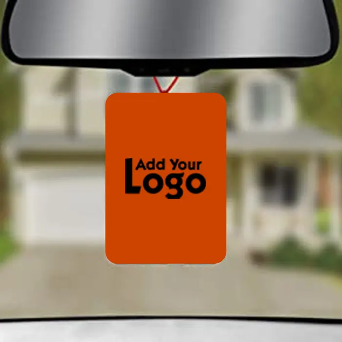 Ambientador con logotipo de impresión, ambientador de aire personalizado con diseño de fragancia, papel colgante para coche, diferentes olores