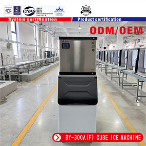 BY-300A(F) เครื่องทำน้ำแข็งเชิงพาณิชย์ระดับมืออาชีพ100กก. ตู้เย็นครึ่งช่องอากาศน้ำแข็งเย็น - Product Image 2