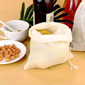 个性化廉价定制印花标志拉绳袋彩色帆布棉布拉绳袋双绳 - Product Image 6