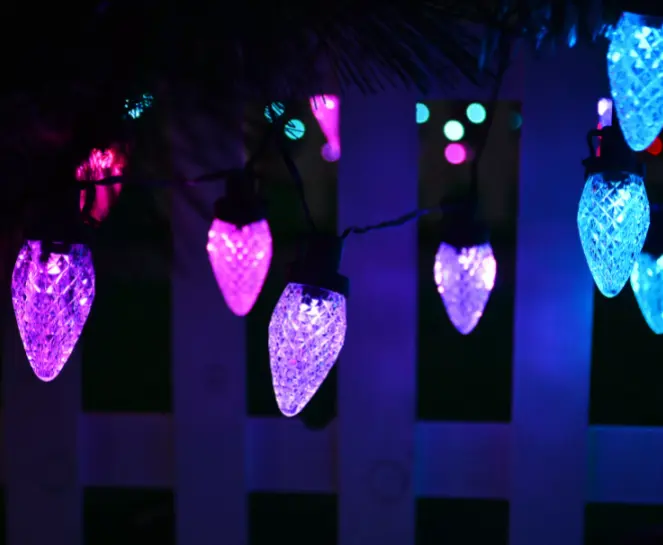 C7 C9 Christmas RGB LED lights Outdoor Tree Wall illuminazione decorativa a stringa impermeabile IP45