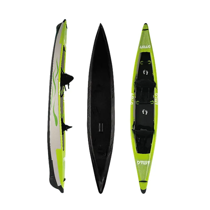 Kayaks de kayak de pesca para 2 personas, kayak inflable de pvc con Kit de reparación, 14 diseños personalizados