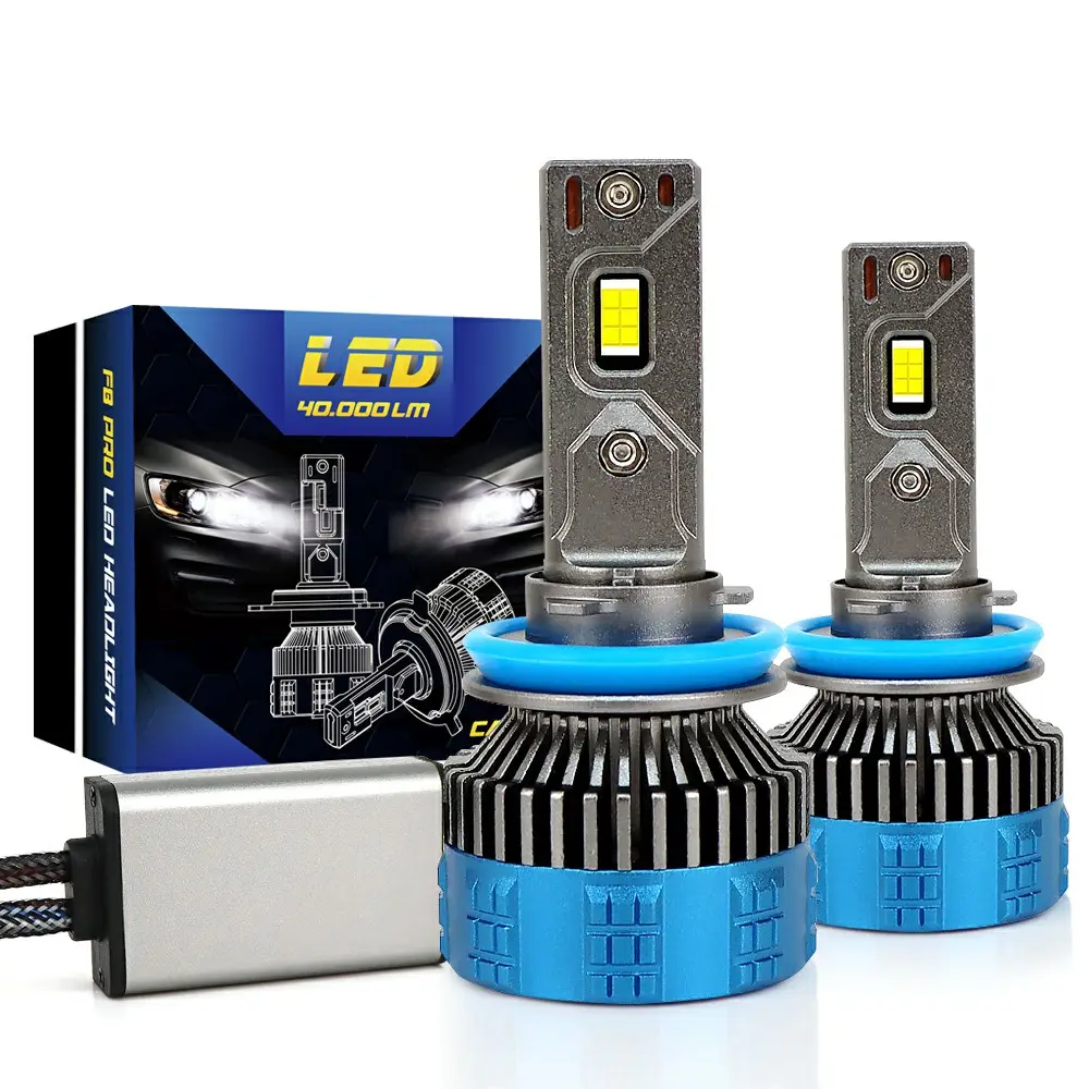 รถบรรทุก F8 Pro LED ไฟหน้า 250W 40000LM รถจักรยานยนต์รถ H4 หลอดไฟ Luz LED Automativo H7 H11 9005 LED ไฟหน้าสําหรับรถยนต์