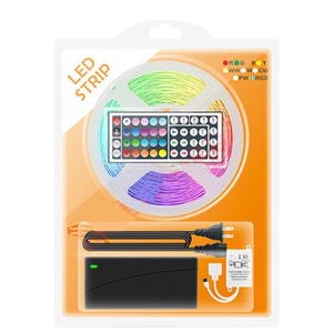 Tedarikçi tam kiti IR 12V RGB şerit LED kiti IR denetleyicisi ile 44 anahtar uzaktan kumanda adaptörü ile fiş - Product Image 1