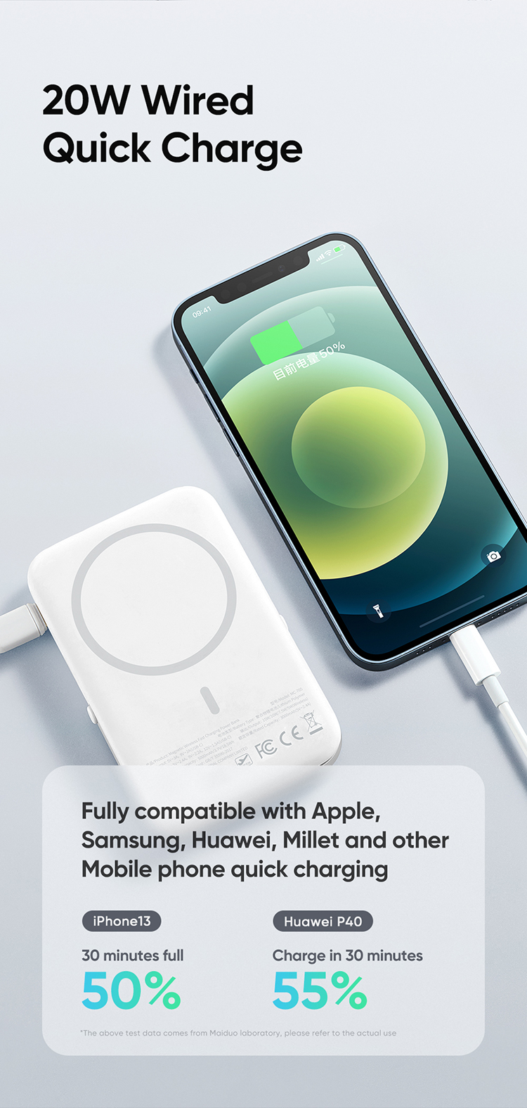 Original Mcdodo 5000mAh 20W Magnetic Wireless Power Bank with Phone Holder Original Mcdodo 5000mAh 20W Magnetic Wireless Power Bank with Phone Holder