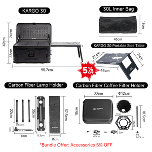 N24 Phụ kiện thể thao-Bộ Cà phê sợi <span class=keywords><strong>carbon</strong></span> đen với bộ lọc và túi lọc có thể điều chỉnh - Product Image 4