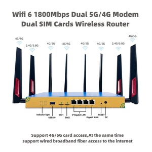 WIFI6 yönlendirici MT7621A OpenWrt çift SIM kart çift 4G 5G Modem 1800Mbps 802.11ax Gigabit ağ 4G 5G kablosuz wifi yönlendirici - Product Image 5