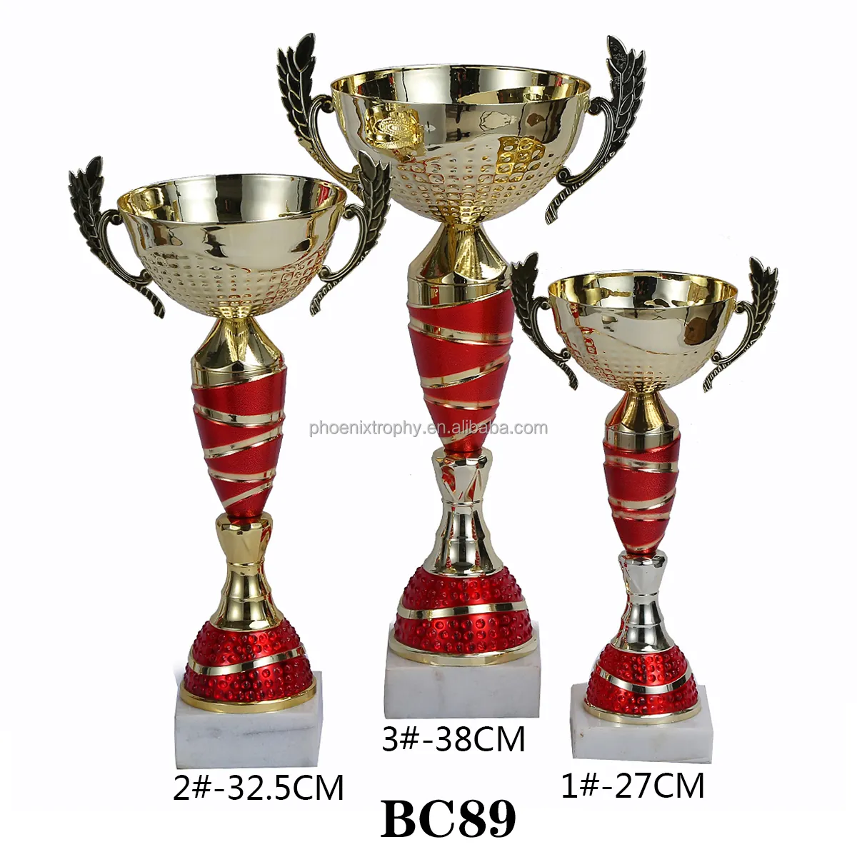 Trofeo grande de Metal personalizado de alta calidad, copa de fútbol juvenil, venta directa de fábrica de China