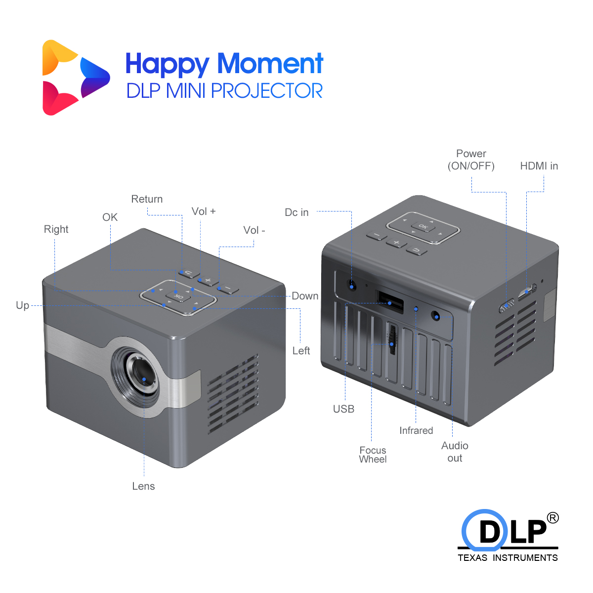 DLP projector portable android mini smart pocket projector