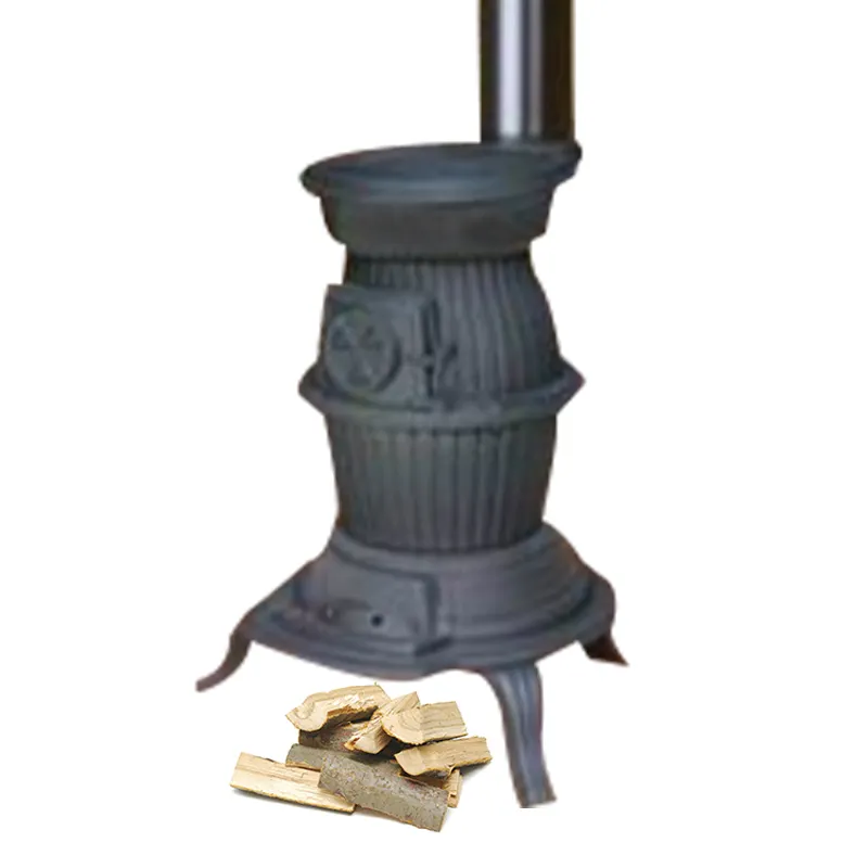 Estufa redonda de hierro fundido para uso doméstico, Industrial, europea