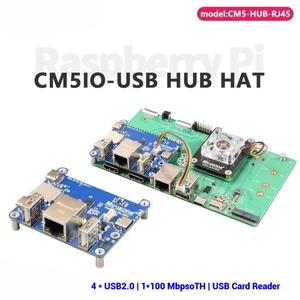 Ahududu Pi CM5IO-USB geliştirme kurulu 100Mbps Ethernet entegre USB TF kart okuyucu Hub