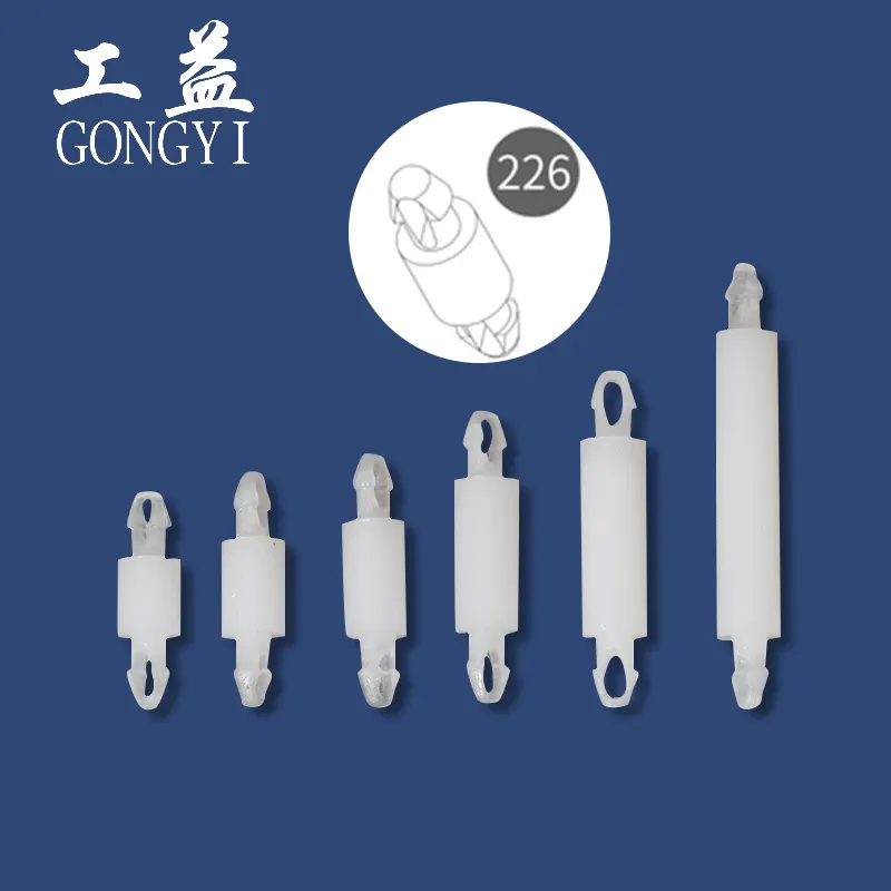 Pengatur jarak kunci ganda nilon plastik kolom penopang PCB yang berbagai ukuran alat perangkat keras pengencang produk plastik G226-2-10