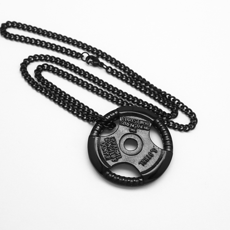 Noir avec chaîne cubaine de 55cm