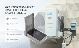 Interruptor de desconexión de A/C con fusible 240V 60A Caja de interruptor extraíble Componentes electrónicos de plástico Caja de desconexión fundida - Product Image 6