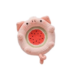 ชุดถักโครเชต์เข็มเจาะ Kiva สำหรับผู้เริ่มต้นผู้ใหญ่-จานรองแก้วดีไซน์ธรรมชาติและพรมแก้วปักครอสติชโพลีเอสเตอร์ - Product Image 6