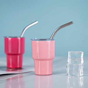 Saman ve kapak ile <span class=keywords><strong>3</strong></span> <span class=keywords><strong>oz</strong></span> Mini Tumbler Shot cam renkli paslanmaz çelik süblimasyon Tumblers çift duvar vakum yalıtımlı bardak
