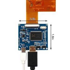 微型液晶显示器薄膜晶体管显示模块5 "800X480 Ips小型显示模块5英寸高亮液晶显示屏，带高清Mi控制板