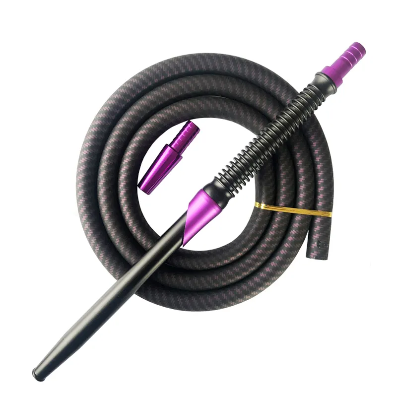 high quality Matte Silicon Rubber Hookah Hose Pipe With Aluminum handle Shisha pen