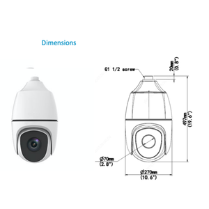 IPC6854ER-X40-VF-NB uniview UNV 4MP 40X tam renkli gece görüş Video gözetim kamera mikrofon akıllı fonksiyonu ile - Product Image 3