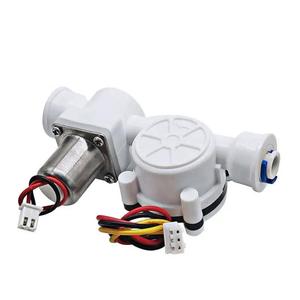 Caudalímetro de pulso Válvula integrada Caudalímetro líquido Sensor de flujo de agua Caudalímetro Hall de baja potencia Conexión rápida de 2 grifos - Product Image 4