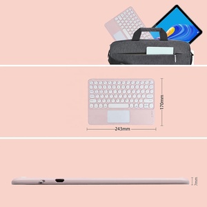 Round Color <strong>Keyboard</strong> With <strong>TouchPad</strong> <strong>Mini</strong> Portable Universal Rechargeable for Tablet Android IOS Wireless Round <strong>Keyboard</strong> and Mouse - Product Image 6