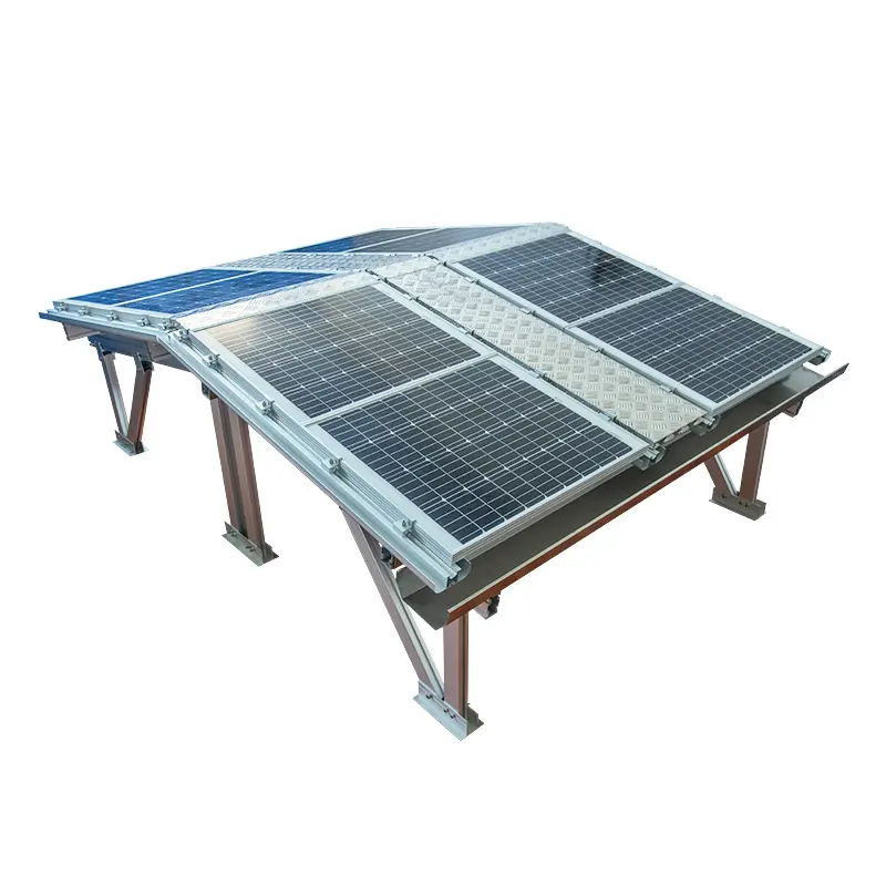 Supporto per baldacchino sistema di pannelli solari BIPV solare staffa per tettoia per posto auto coperto impermeabile staffa per generazione di energia solare per pannello fotovoltaico