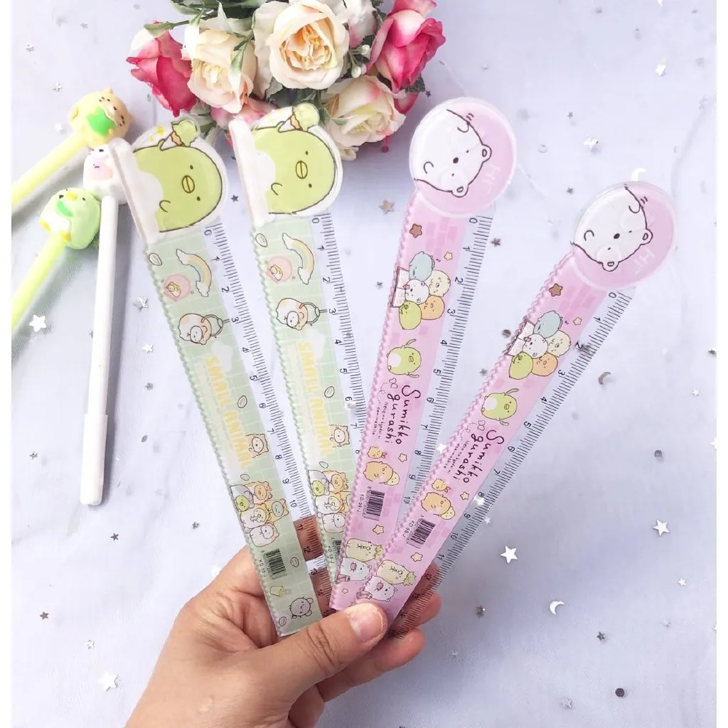 Sumikko Gurashi 15cm Animal Bonito Régua Reta Kawaii Ferramenta de Medição Papelaria Desenho Material Escolar de Escritório Presente para Crianças