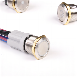 19/22mm <strong>Button</strong> Symbols Customizable IP67 Stainless Steel Metal Push <strong>Button</strong> Switch <strong>with</strong> Wire LED Illuminate - Product Image 4